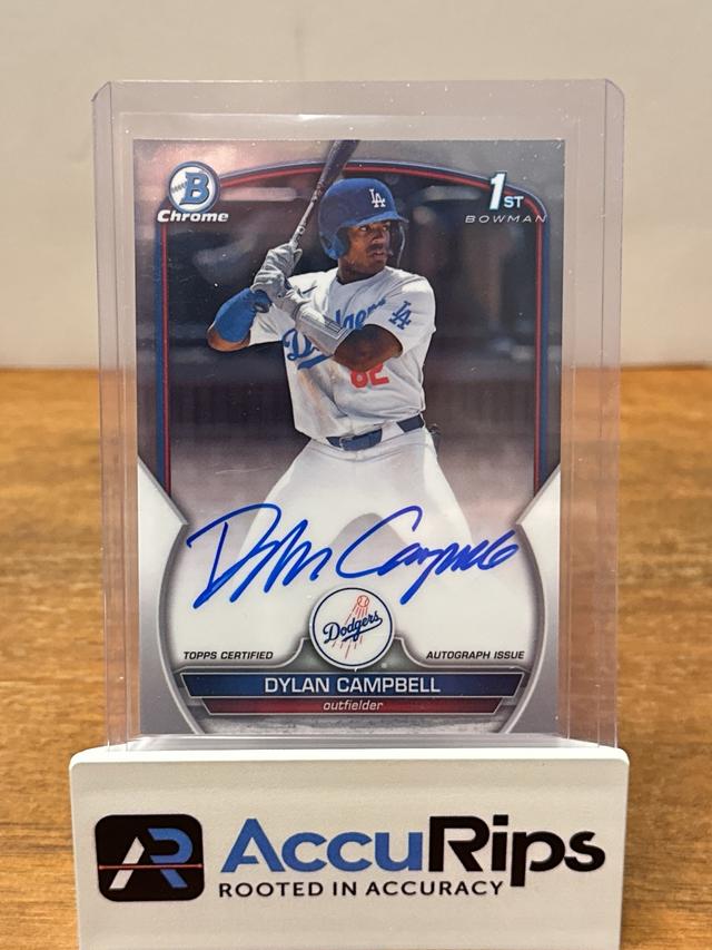 2023 Bowman Draft Dylan Campbell Chrome Prospect Autographs #CDA-DCA