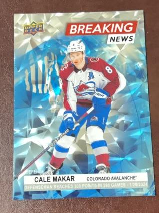 2024-25 Upper Deck Series 1 Cale Makar Breaking News #BN-33