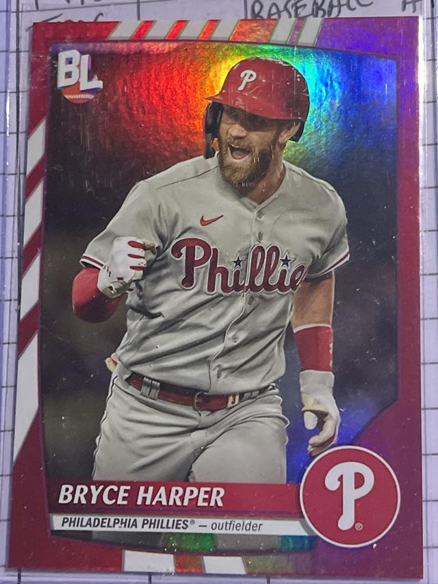 2023 Topps Big League Bryce Harper SUPER RARE RED FOIL #289