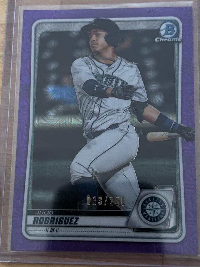 2020 Bowman Chrome Julio Rodriguez Purple Refractors /250 #BCP-175