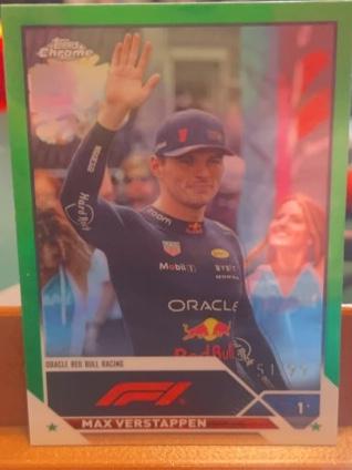 2023 Topps Chrome Formula 1 Max Verstappen Base Set Green /99 #3