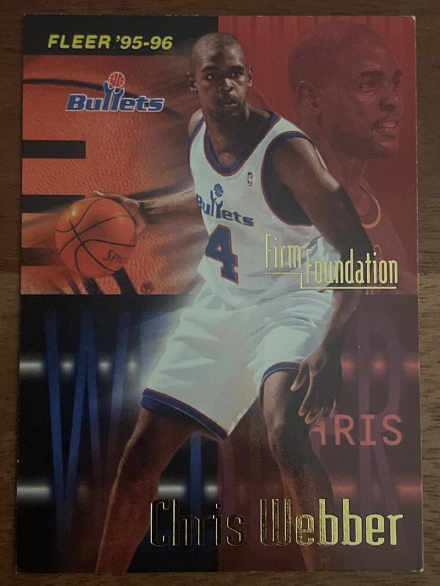 1995-96 Fleer Basketball Chris Webber FF ﻿Base #348