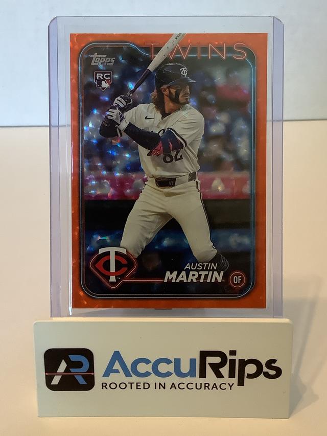 2024 Topps Update Series Austin Martin Orange Crackle Foilboard /299 #US96