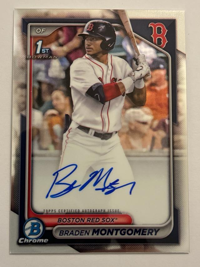 Braden Montgomery 2024 Bowman Draft Chrome Prospect Auto #CPA-BM Red Sox