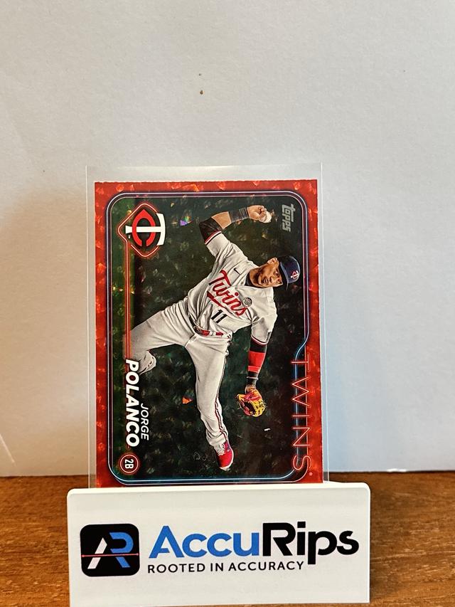 2024 Topps Series 1 Jorge Polanco BASE CARD SET Red Crackle Foil Board /199 #67