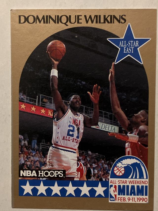 1990-91 NBA Hoops Dominique Wilkins  ﻿Base Set #12