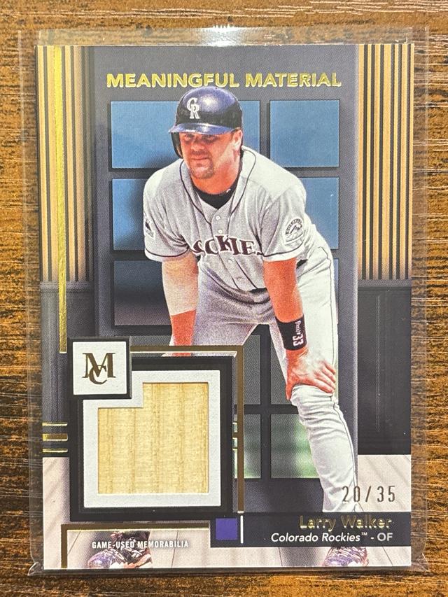 2024 Topps Museum Collection Larry Walker Meaningful Material /35 #MMR-LWA