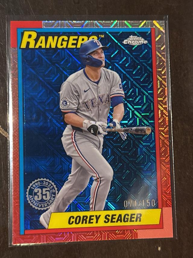 2025 Topps Series 1 Corey Seager 1990 Baseball Chrome #T90C-70