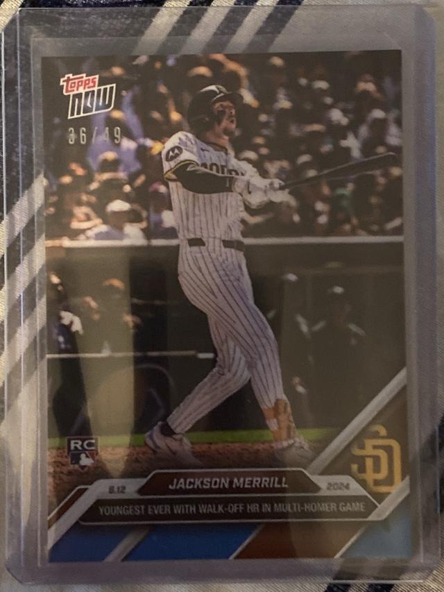 2024 Topps Now Jackson Merrill  ﻿MLB Blue /49 #294