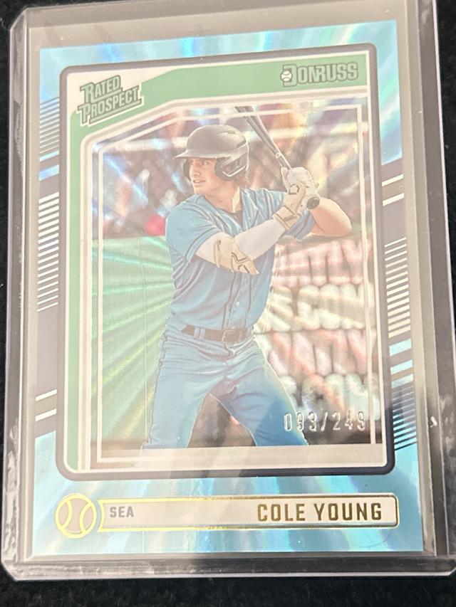 2024 Donruss Cole Young Rated Prospects Carolina Blue Laser /249 #139