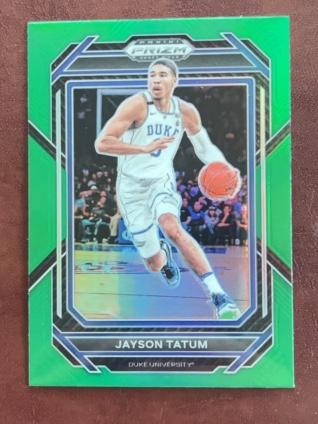 2023-24 Panini Prizm Draft Picks Jayson Tatum Base Set Green #51