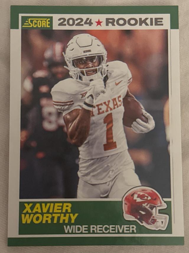 2024 Panini Score Xavier Worthy ﻿35th Anniversary Rookie #1