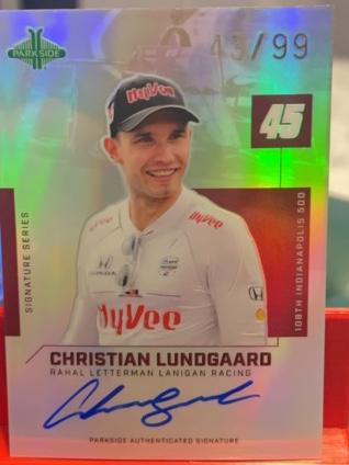 NTT INDYCAR Series Christian Lundgaard Signatures /99 #SSCL