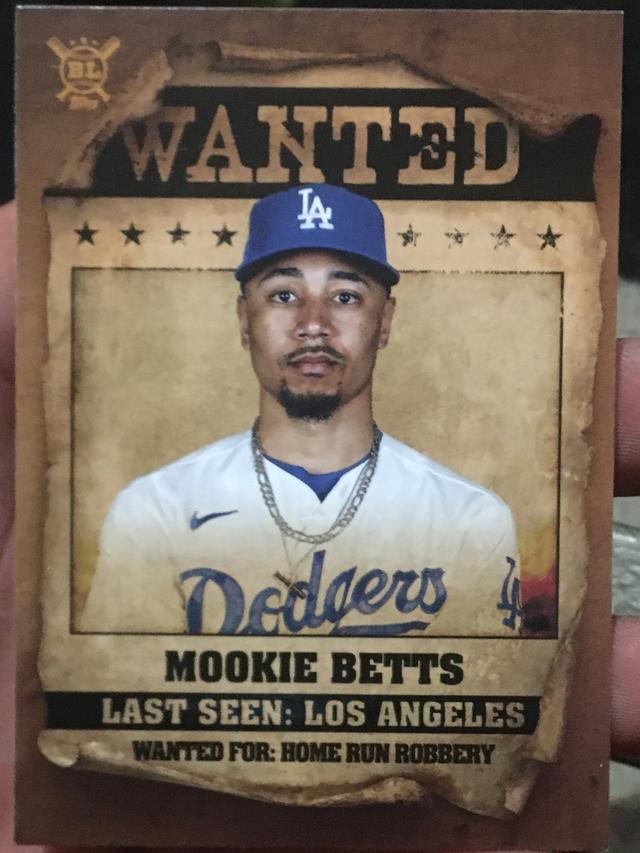 2021 Topps Big League Mookie Betts Wanted Checklist #WT-2