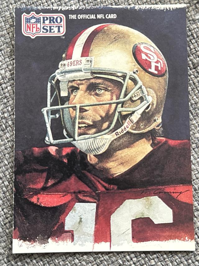 1991 Pro Set Football Joe Montana PB ﻿Base #387