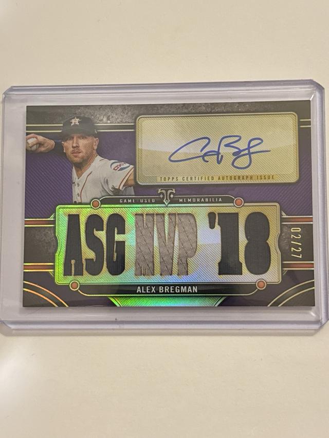 Alex Bregman 2024 Topps Triple Threads Auto Relics JERSEY MATCH #2/27 #TTAR-ABR5