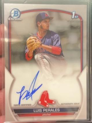 2023 Bowman Chrome Luis Perales BOWMAN CHROME PROSPECTS AUTOGRAPHS #CPA-LP