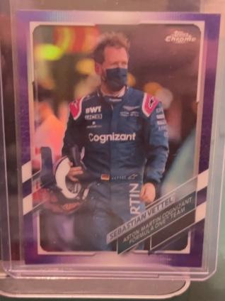 2021 Topps Chrome F1 Sebastian Vettel Base Set Purple /399 #23