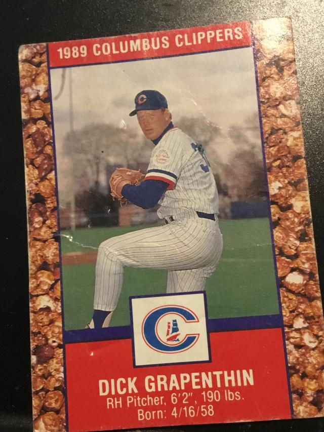 1989 Columbus Clippers Cracker Jack Dick Grapenthin ﻿Set #5