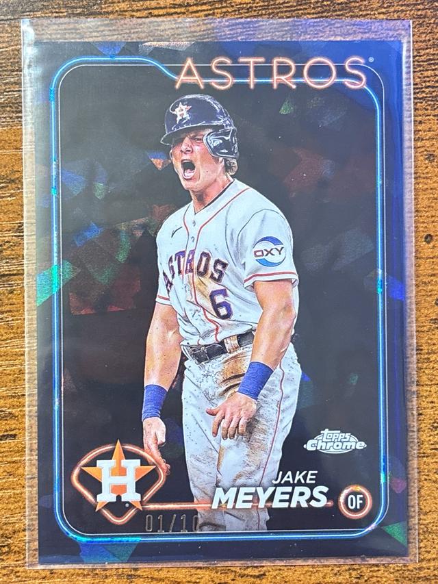 2024 Topps Chrome Sapphire Jake Meyers ﻿Black /10 #564 Houston Astros