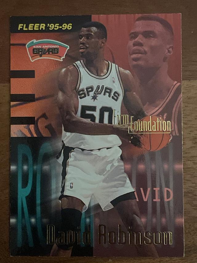 1995-96 Fleer Basketball David Robinson ﻿Firm Foundation #343