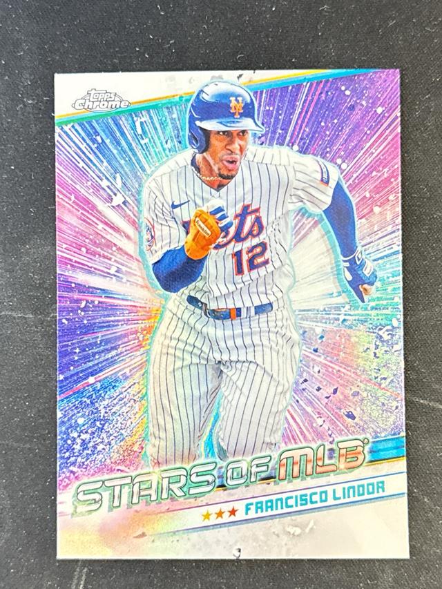 2024 Topps Series 2 Francisco Lindor CHROME STARS OF MLB #CSMLB-42