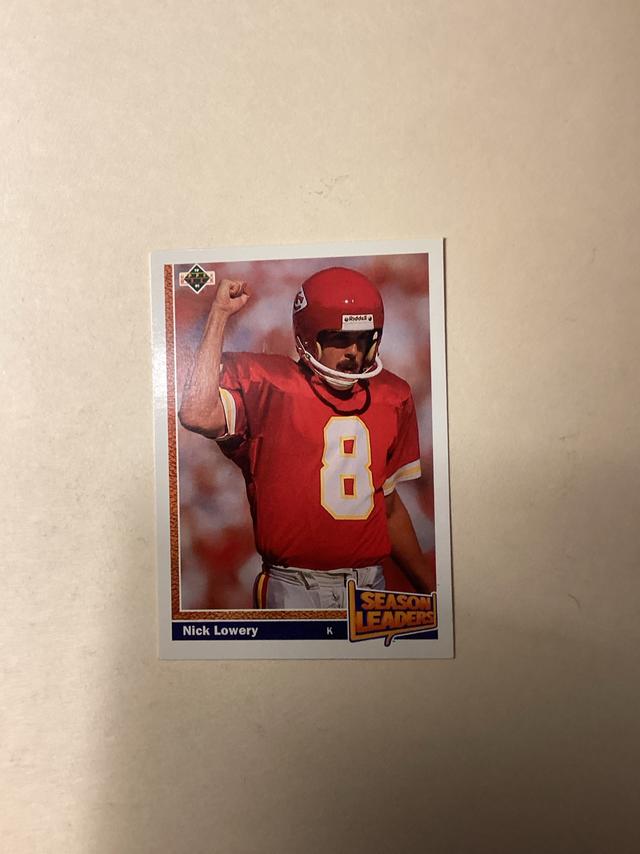 1991 Upper Deck Football Nick Lowery Base Set #405