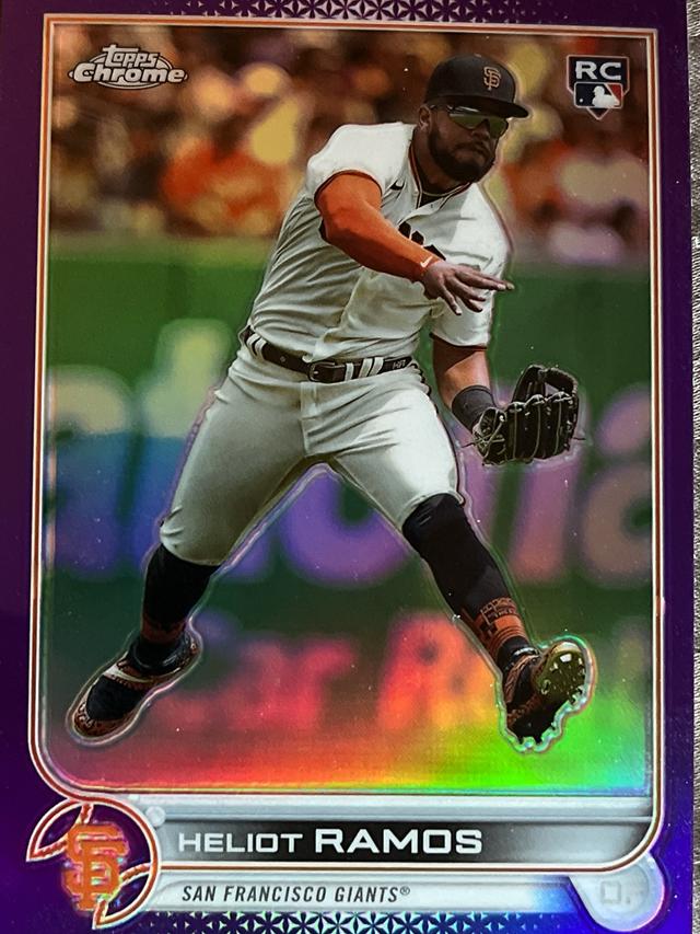 2022 Topps Chrome Updates Heliot Ramos BASE Purple Refractors #USC194