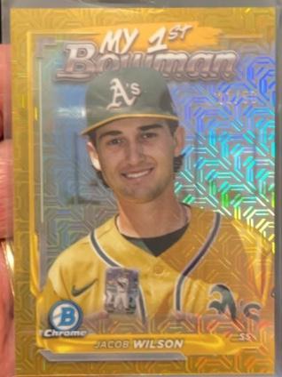 2024 Bowman Chrome Mega Box Jacob Wilson Gold Mojo Refractors /50 #M1B-40