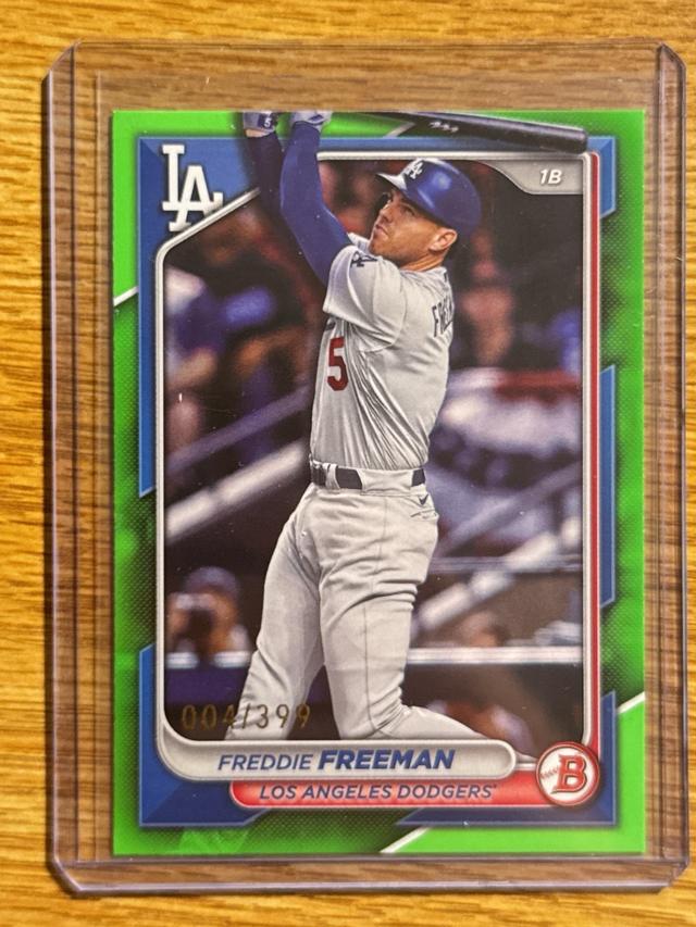 2024 Bowman Freddie Freeman BASE CARDS Neon Green /399 #43