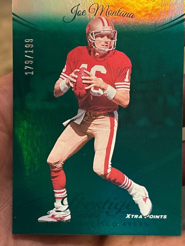 2024 Panini Prestige Football Joe Montana Green Premium Xtra Points /199 #263