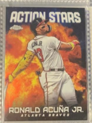 2023 Topps Chrome Update Series Ronald Acuña Jr. ACTION STARS CHROME #ASC-5