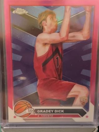 2023-24 Topps Chrome Basketball Gradey Dick ﻿Base Set Pink Refractors #169