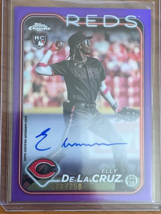 2024 Topps Chrome Elly De La Cruz Purple Refractors /250 #RA-EDLC