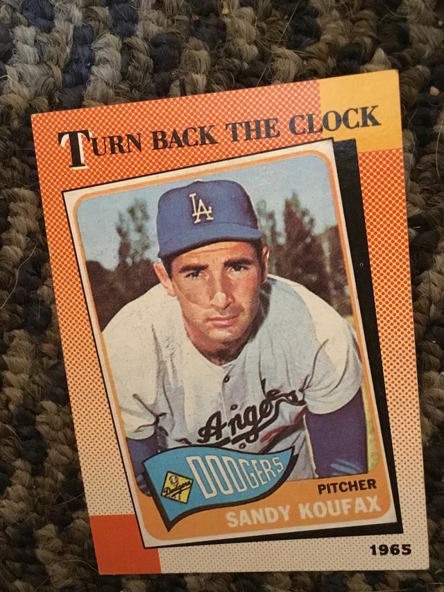 1990 Topps Sandy Koufax Turn Back the Clock Base Set #665