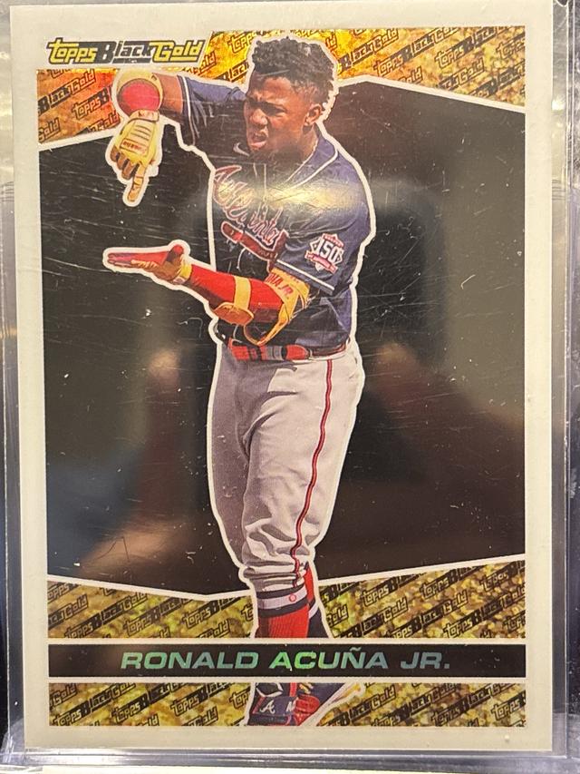 2021 Topps Chrome Update Ronald Acuña Jr. Black Gold Checklist #BGC-4