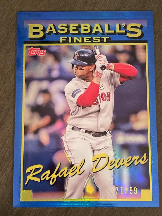 2024 Topps Finest Rafael Devers Blue Refractors /99 #93-2