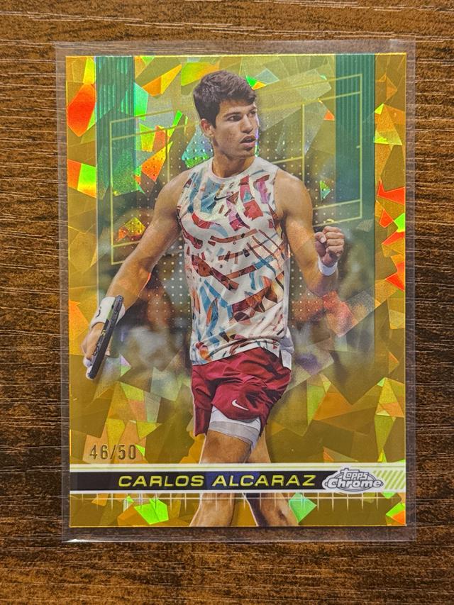 2024 Topps Chrome Sapphire Tennis Carlos Alcaraz ﻿Gold Refractor /50 #50