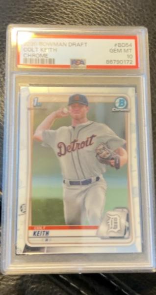 2020 Bowman Draft Colt Keith PSA 10 Bowman Chrome Base Set #BD-54