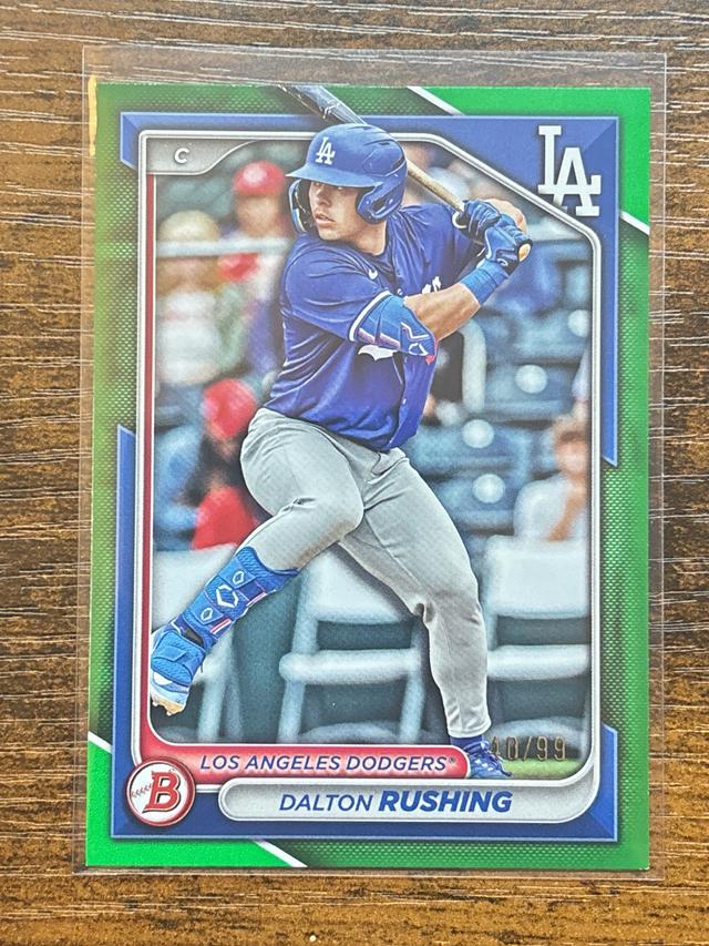 2024 Bowman Draft Dalton Rushing ﻿Green Refractor /99 #BD-46 Dodgers 