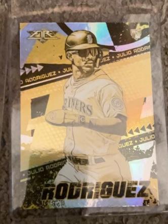 2022 Topps Fire Julio Rodriguez Base Set Gold Minted #107