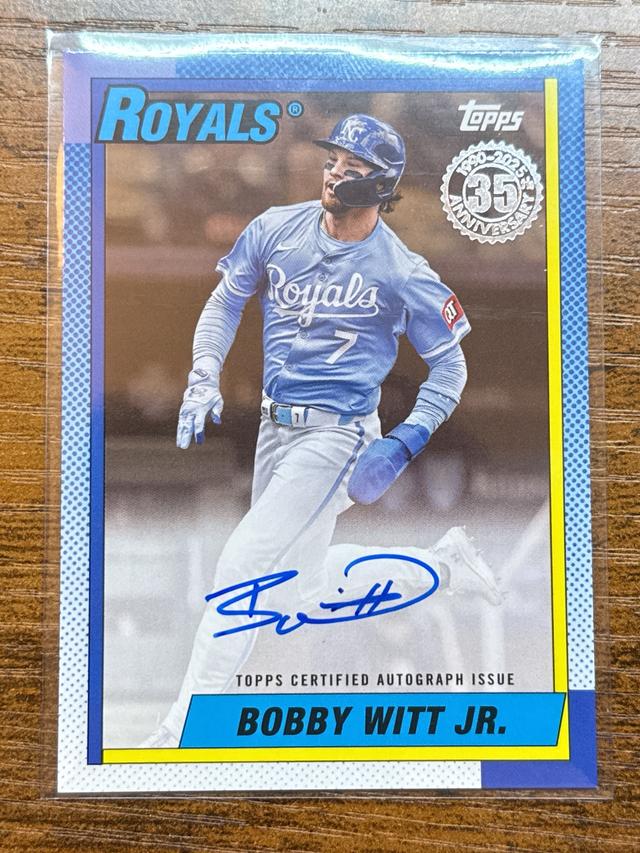 2025 Topps Series 1 Bobby Witt Jr. - 1990 On Card Auto /50 Royals