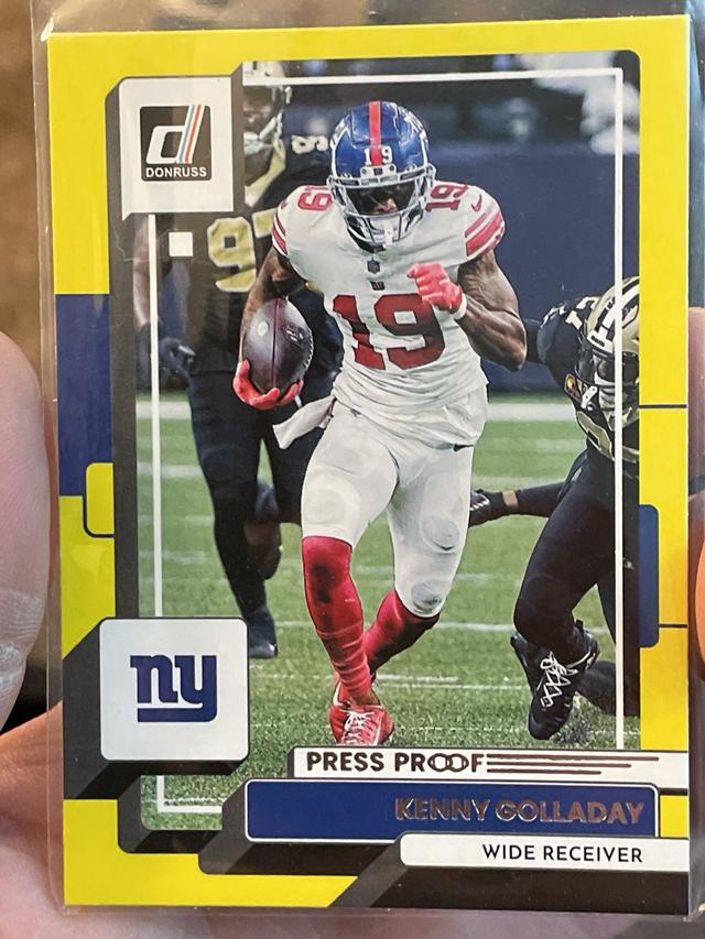 2022 Donruss Football Kenny Golladay Base Set Press Proof Yellow #159