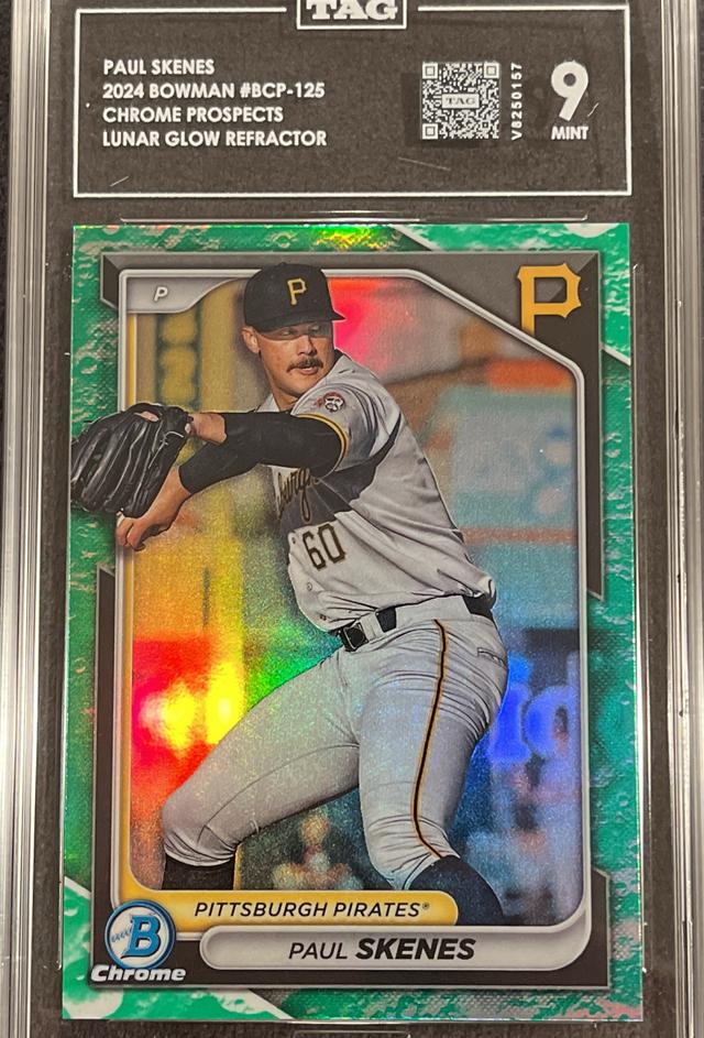 2024 Bowman Paul Skenes TAG 9 CHROME PROSPECTS I Lunar Glow Refractors #BCP-125