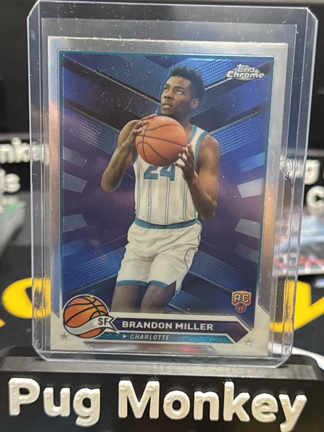 2023-24 Topps Chrome Basketball Brandon Miller Charlotte Rookie #127