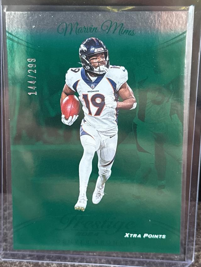 2024 Panini Prestige Football Marvin Mims ﻿Base Set Green Xtra Points /299 #89