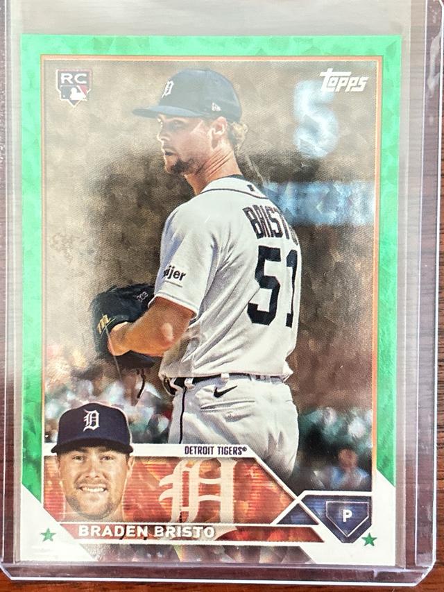 2023 Topps Update Series Braden Bristo Green Foil board Parallel /499 #US282