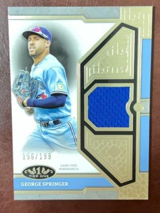 2024 Topps Tier One George Springer Relics Checklist /199 #T1R-GS