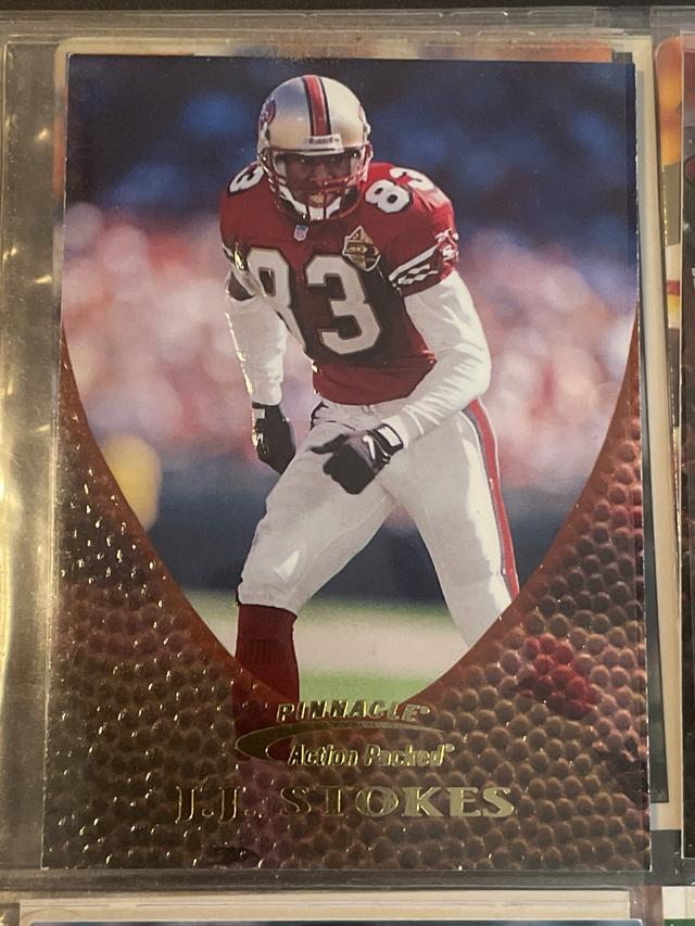 1997 Pinnacle Action Packed J.J. Stokes ﻿Base #57