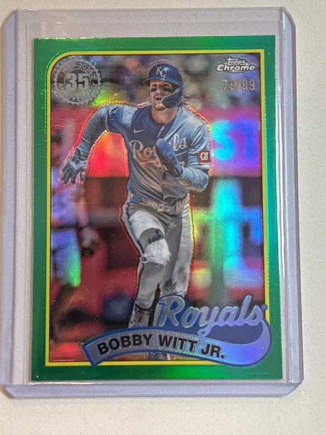 2024 Topps Chrome Update Bobby Witt Jr. 1989 Baseball Green /99 #89CU-11